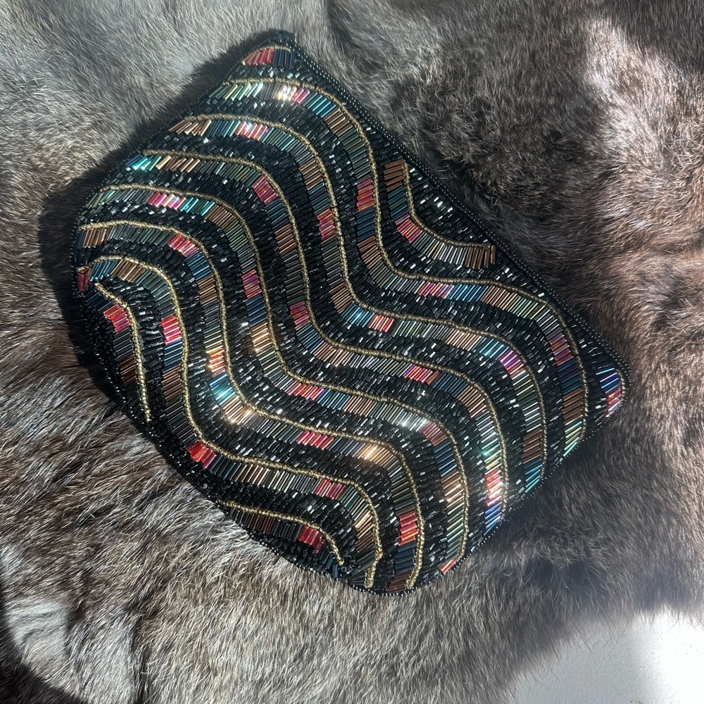 Vintage Multicolor Sequin Clutch